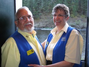 Ken and Shirley are among the couples working as car hosts. They also serve on the board of directors and assist with many aspects of train and depot operations.