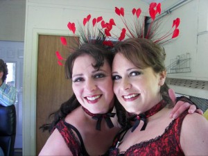 Singing dance hall girls are part of the Elgin Stampeders' train ride in June.